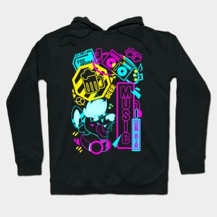 Kjisu's Nightlife Furry Design Hoodie